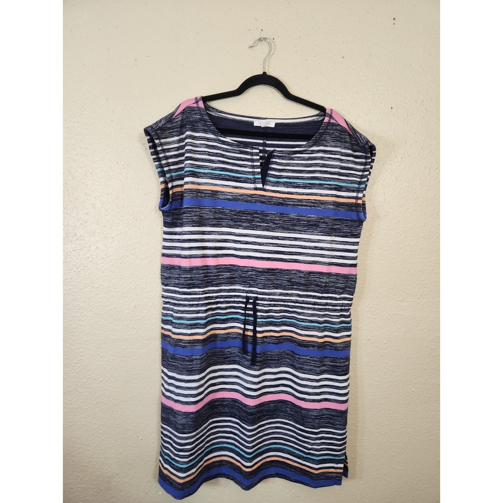 T by Talbots Striped Knit Dress Colorful Casual‎ Sleeveless 1X